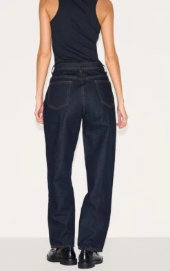 Prettylittlething Dark Indigo High Waist Mom Jeans -Pretty Little Thing Shop 726d6189800caaedf49de7880011d28c78ff7492 CNL7121 3 dark indigo high waist mom jeans