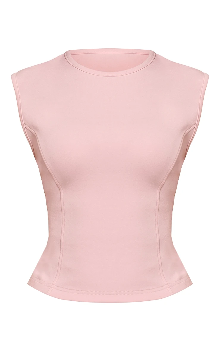 Petite Pink Interlock Cinched Waist Top 5 Petite Pink Interlock Cinched Waist Top - Image 5