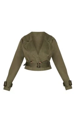 Prettylittlething Khaki Cropped Trench Coat -Pretty Little Thing Shop 72c2e615e4c2ac71a91b3865ffb7fd8817510b55 CNF5999 5 khaki cropped trench coat