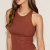 Prettylittlething Chestnut Soft Rib Racer Neck Vest Top -Pretty Little Thing Shop 72d4b22c6de4aa5eab4c7dd2a88046e4e012ab22 CNN0295 1 chestnut soft rib racer neck vest top