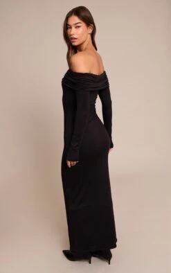 Prettylittlething Black Soft Touch Jersey Bardot Maxi Dress 5 Prettylittlething Black Soft Touch Jersey Bardot Maxi Dress -Pretty Little Thing Shop 7334187fad3dad714f6ce9aba8761f61b8a29203 CNO3519 2 black soft touch jersey bardot maxi dress