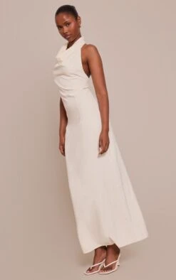 Cream Textured Cowl Neck Sleeveless Maxi Dress -Pretty Little Thing Shop 7420dfed7365ecf8a69cc947ecfae04850d30df0 CNO1468 3 cream textured cowl neck sleeveless maxi dress