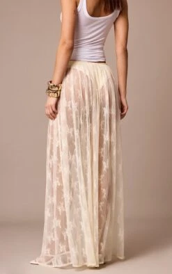Prettylittlething Almond Sheer Lace Maxi Skirt -Pretty Little Thing Shop 7434c6e4070f5be998baecf8b395796380cee8a4 CNM4472 3 almond sheer lace maxi skirt