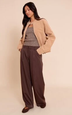 Prettylittlething Sand Faux Suede Racer Neck Jacket 7 Prettylittlething Sand Faux Suede Racer Neck Jacket -Pretty Little Thing Shop 748a36cd54b0979a7aeada35de52de647814d9a5 CNN2529 3 sand faux suede racer neck jacket