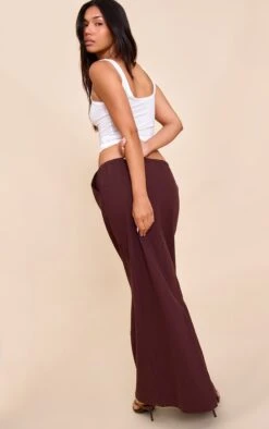 Prettylittlething Deep Chocolate Premium Linen Drawstring Maxi Skirt -Pretty Little Thing Shop 749c4ba535fab54eca0bf4e8584caa409ced031c CNM6661 3 deep chocolate premium linen drawstring maxi skirt