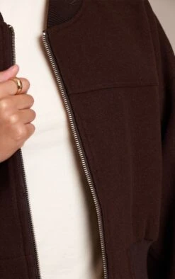 Prettylittlething Chocolate Ruched Sleeve Cropped Bomber Jacket 8 Prettylittlething Chocolate Ruched Sleeve Cropped Bomber Jacket -Pretty Little Thing Shop 74ba192e4cd24388576cee5f718cd81c33edf617 CNN7103 4 chocolate ruched sleeve cropped bomber jacket