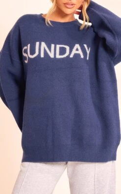 Prettylittlething Navy Sunday Jacquard Knitted Sweater -Pretty Little Thing Shop 75753faa5b91d44f5056925a9d17cae01072f14e cnj6277 4