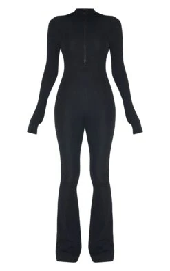 Prettylittlething Black Thumbhole Zip Detail Rib Jumpsuit -Pretty Little Thing Shop 75baaf16746e2cd3e8d3347af46c156c6007dbe4 CMT9317 5 black thumbhole zip detail rib jumpsuit