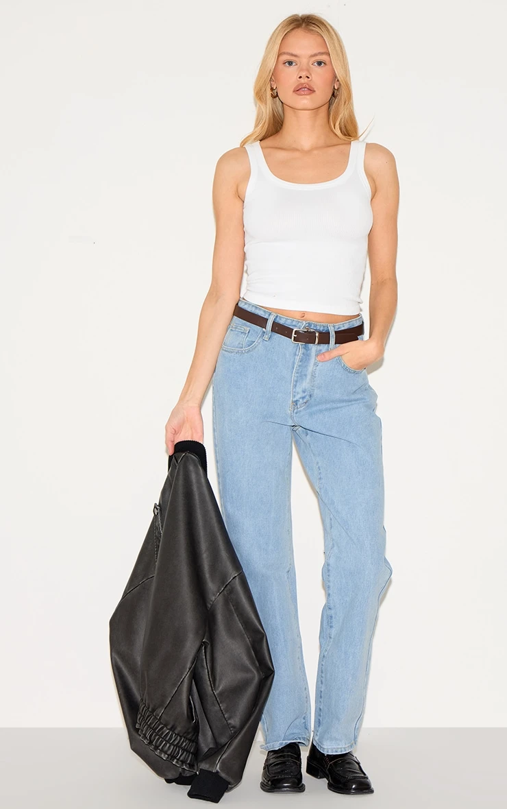 Prettylittlething White Snatched Rib Scoop Vest 3 Prettylittlething White Snatched Rib Scoop Vest - Image 3