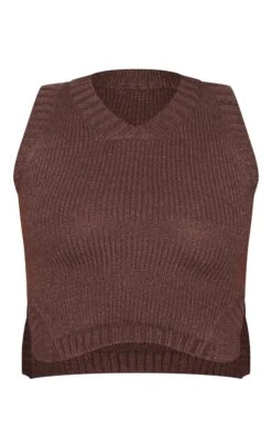 Prettylittlething Deep Chocolate Knitted Ribbed Detail Vest -Pretty Little Thing Shop 7706602a1b6c0073f427feb50aa26fb59ad8d885 CNL9740 5 deep chocolate knitted ribbed detail vest