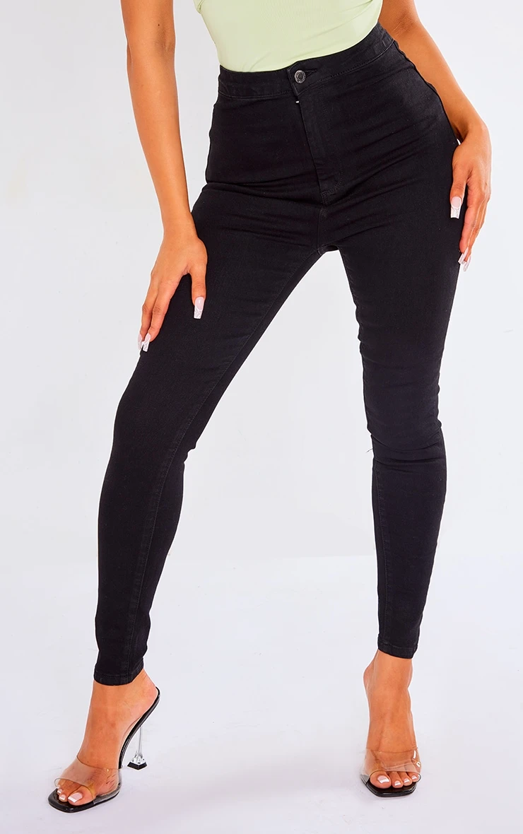 Prettylittlething Black Disco Skinny Jeans 2 Prettylittlething Black Disco Skinny Jeans - Image 2
