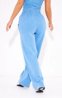 Blue Washed Wide Leg Sweatpants -Pretty Little Thing Shop 77febc19fd41f685220a23c02cb5f2ed864be367 CNO2603 3 blue washed wide leg joggers