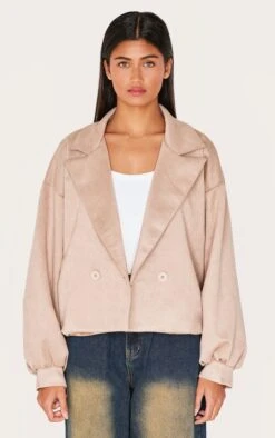 Prettylittlething Stone Faux Suede Balloon Sleeve Trench Coat -Pretty Little Thing Shop 7814bdaf40f023c0cb56a58928dd3c01b76a70cc CNL4966 3 stone faux suede balloon sleeve trench coat