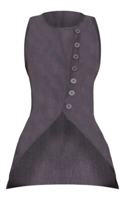 Prettylittlething Charcoal Woven Asymmetric Vest -Pretty Little Thing Shop 787d9d6482c8c831bd938b483f0bc85e7ab14d15 CNN6795 5 charcoal woven asymmetric waistcoat