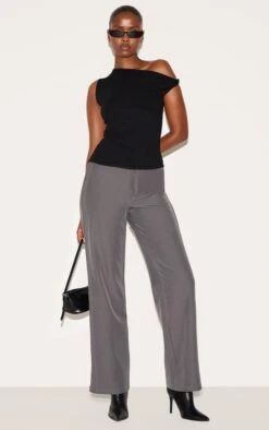 Prettylittlething Black Basic Knit Asymmetric Hem Twist Sleeve Vest Top 7 Prettylittlething Black Basic Knit Asymmetric Hem Twist Sleeve Vest Top -Pretty Little Thing Shop 78b7e0680025911faecedcdbbc3fea4ebbe31acd CNL6057 3 black basic knit asymmetric hem twist sleeve vest top