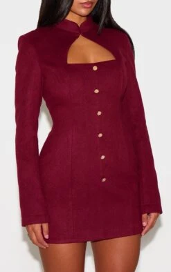 Prettylittlething Burgundy Brushed Woven Long Sleeve Button Detail Mini Dress -Pretty Little Thing Shop 78eab555fc2198cc1b00de831ff0ec708ee20826 cnl8915 4