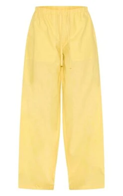 Prettylittlething Lemon Cotton Linen Look Drawstring Waist Pants -Pretty Little Thing Shop 79775c3633031b8e35778ba3514e76e5bdc866f7 CNM3512 5 lemon cotton linen look drawstring waist trousers