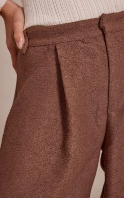 Prettylittlething Chocolate Boucle Textured Balloon Pants -Pretty Little Thing Shop 797a26134e201b97ecd04f53f9c4763019d55829 CNO6400 4 chocolate boucle textured balloon trousers