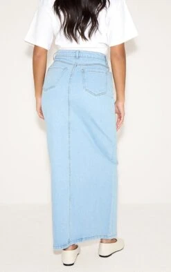 Prettylittlething Light Blue Split Denim Maxi Skirt -Pretty Little Thing Shop 797d9e7251d44e64801182682d8c1c39cfb00426 CNM6035 3 light blue split denim maxi skirt