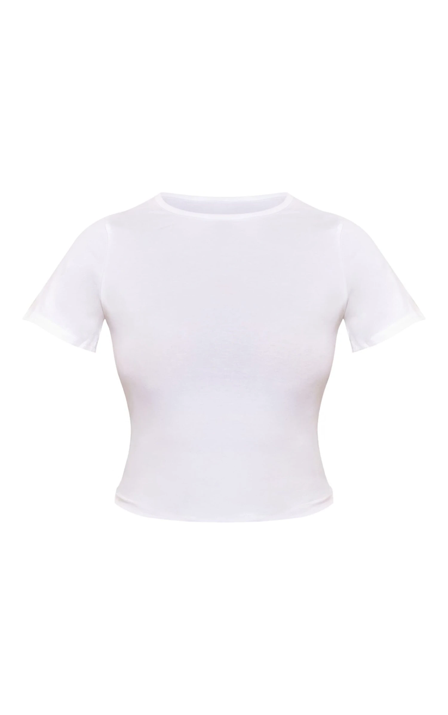 Prettylittlething White Cotton Crew Neck Longline Short Sleeve T-shirt - Image 5