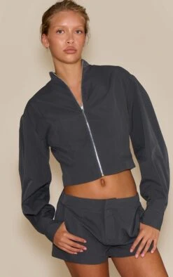 Grey Tailored Shorts