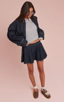 Prettylittlething Indigo Denim Pleated Mini Skirt -Pretty Little Thing Shop 7a8fcdf5bc9d0796562219405bf4e6a35b3a63af CNN6874 4 indigo denim pleated mini skirt