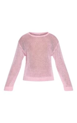 Prettylittlething Pink Filagree Knit Slouchy Sweater -Pretty Little Thing Shop 7adc8b485b53c1edc961730d4fa6d4426fa73b79 CNO5086 5 pink filagree knit slouchy jumper