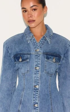 Prettylittlething Mid Blue Wash Cinched Waist Denim Shirt Dress 8 Prettylittlething Mid Blue Wash Cinched Waist Denim Shirt Dress -Pretty Little Thing Shop 7bccc8904759ca8c3f0a4408231e9d138028d3e1 CNM2532 4 mid blue wash cinched waist denim shirt dress