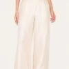 Prettylittlething Cream Textured Woven Tailored Pants