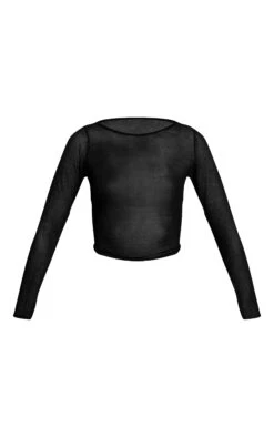 Prettylittlething Black Sheer Knit Long Sleeve Top -Pretty Little Thing Shop 7bf6e58bcadfad85e531badf04a55344c77ae96c CNN7195 5 black sheer knit long sleeve top