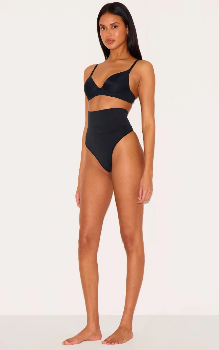Prettylittlething Black Shapewear High Waisted Control Thong 3 Prettylittlething Black Shapewear High Waisted Control Thong - Image 3