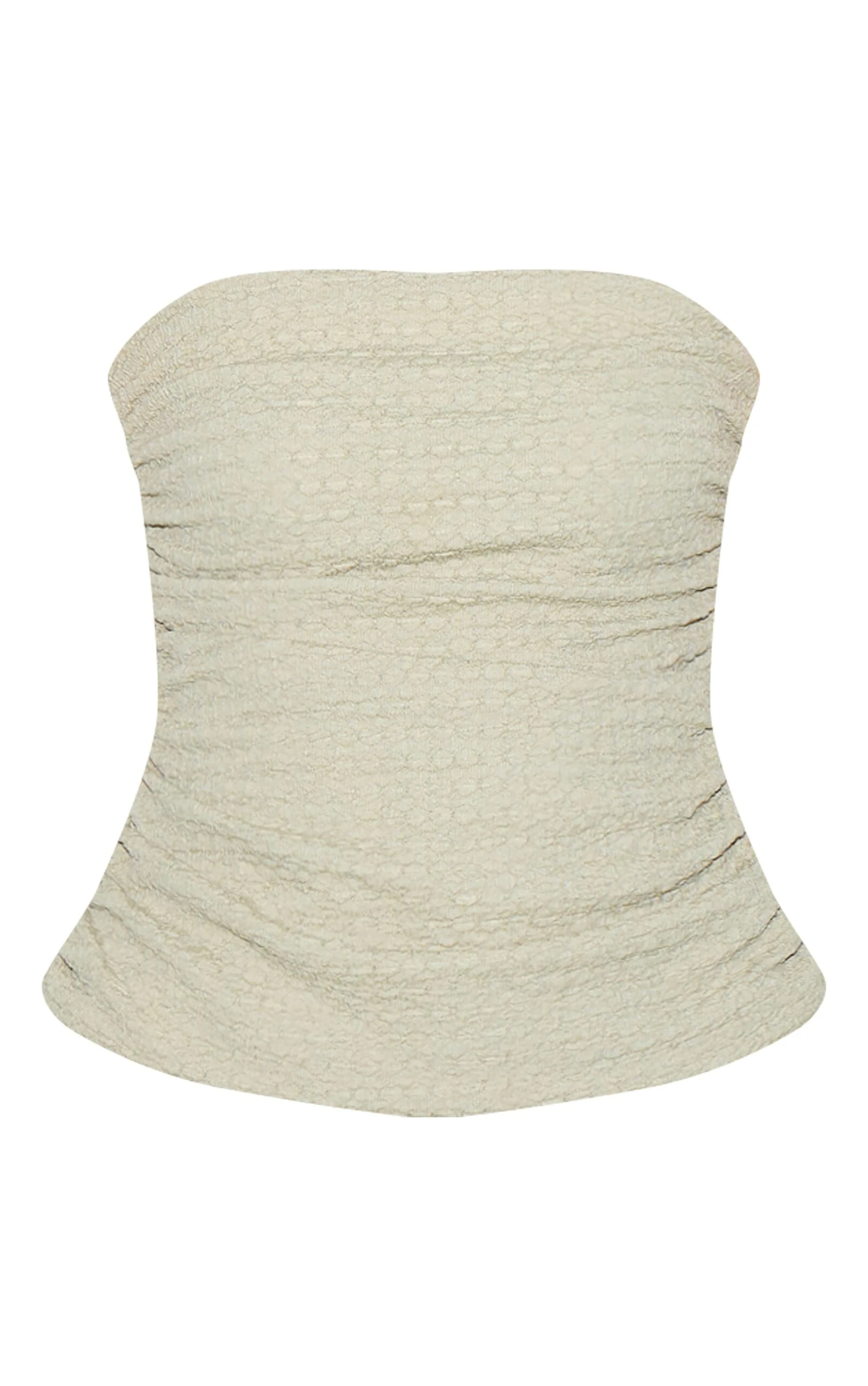 Prettylittlething Sage Green Textured Double Layer Bandeau Top 5 Prettylittlething Sage Green Textured Double Layer Bandeau Top - Image 5