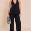 Prettylittlething Black Tailored Wide Leg Drawstring Pants -Pretty Little Thing Shop 7c7151fa6c4d7642c6dcafa14bb7a3e28414ef9c CNM8785 1 black tailored wide leg drawstring trousers