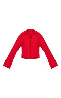 Prettylittlething Tomato Tie Front Linen Look Collar Blazer -Pretty Little Thing Shop 7c7987df98bf2168749734d0db2929ad14732ac3 CNM7713 5 tomato tie front linen look collar blazer