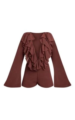 Prettylittlething Chocolate Frill Detail V Neck Romper 9 Prettylittlething Chocolate Frill Detail V Neck Romper -Pretty Little Thing Shop 7c83a3580ff59a4c08f57e328b399daa05e3be18 CNO3067 5 chocolate frill detail v neck playsuit