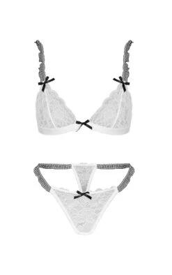 Prettylittlething White Lace Gingham Trim Triangle Lingerie Set -Pretty Little Thing Shop 7cde7e8d09a3a50623507ced466dcd3a718e19b5 CNM4245 5 white lace gingham trim triangle lingerie set