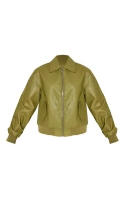 Prettylittlething Olive Faux Leather Bomber Jacket -Pretty Little Thing Shop 7d0fc3aee9e64cb9347afc6aa0ca6801ed63c3e4 CNN2515 5 olive faux leather bomber jacket