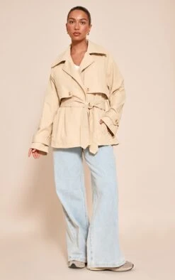Prettylittlething Stone Cropped Storm Flap Detail Trench -Pretty Little Thing Shop 7d1b6f078cf56eeaf7dd86cdcfa5a7403b26f0d5 CNM4696 3 stone cropped storm flap detail trench