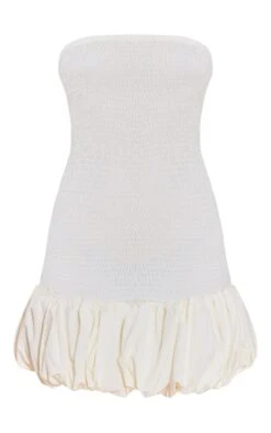 Cream Shirred Bandeau Bodycon Dress -Pretty Little Thing Shop 7d4cd9c611ce94c447798725691ff413749faa48 CNO2474 5 cream shirred bandeau bodycon dress