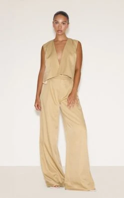 Prettylittlething Camel Woven Tailored Asymmetric Vest Jumpsuit -Pretty Little Thing Shop 7d6ff9fa50acec52fcea879347c2dbea7e0eb566 CNN7787 3 camel woven tailored asymmetric waistcoat jumpsuit