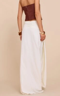 Prettylittlething Cream Floaty Woven Knot Front Maxi Skirt -Pretty Little Thing Shop 7e00beebb59fbb955534129a3627a8d49c5292a8 CNN0503 3 cream floaty woven knot front maxi skirt