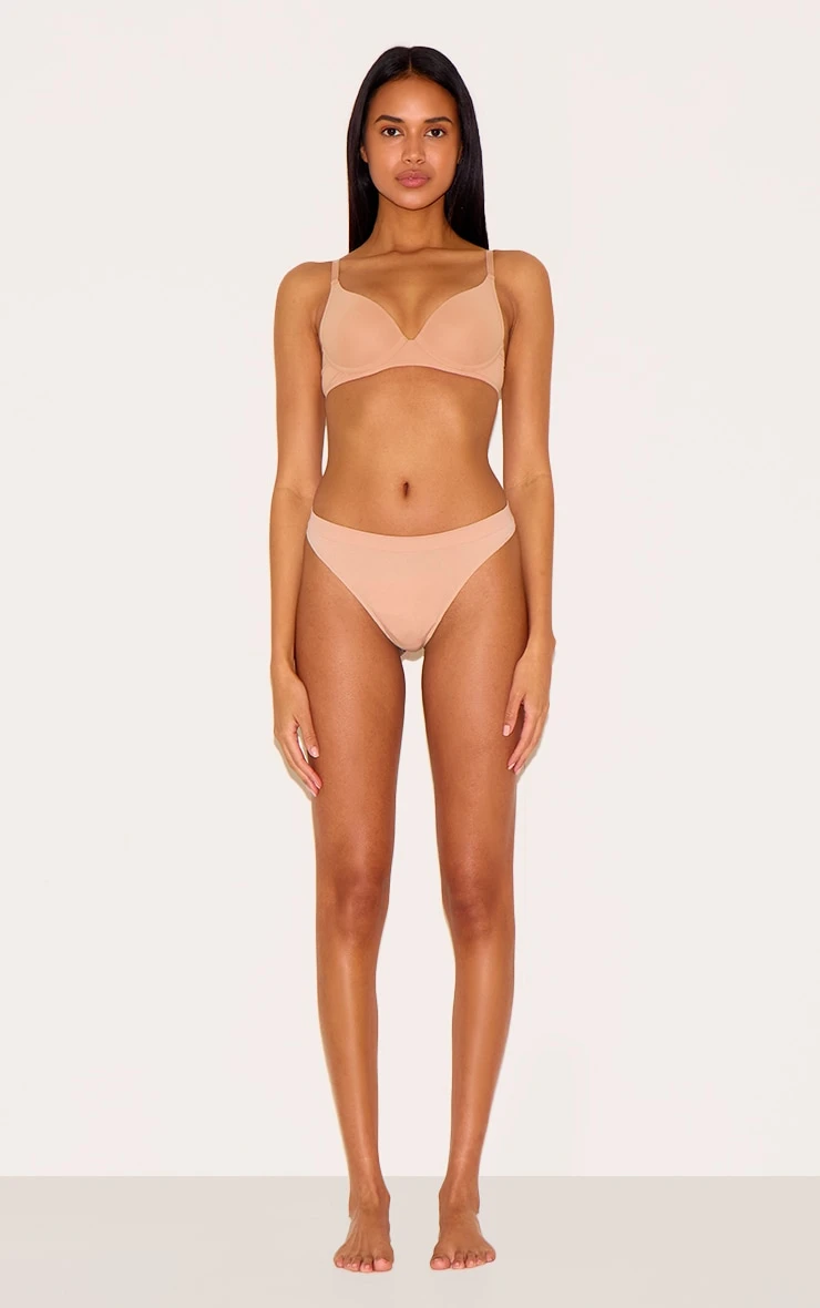 Prettylittlething Dark Nude Scoop Cupped Underwired Bra 3 Prettylittlething Dark Nude Scoop Cupped Underwired Bra - Image 3