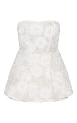 Prettylittlething White Embellished Tweed Bandeau Skort Romper -Pretty Little Thing Shop 7e4725c6d2e463ce11e1e594d29142feaf835696 CNL9219 5 white embellished tweed bandeau skort playsuit
