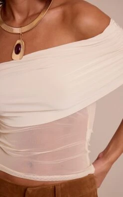 Prettylittlething Cream Mesh Panel Detail Asymmetric Long Top -Pretty Little Thing Shop 7e592e667675999c10d785f8037c00a8968d8c3f cno5881 4 cream mesh panel detail asymmetric long top