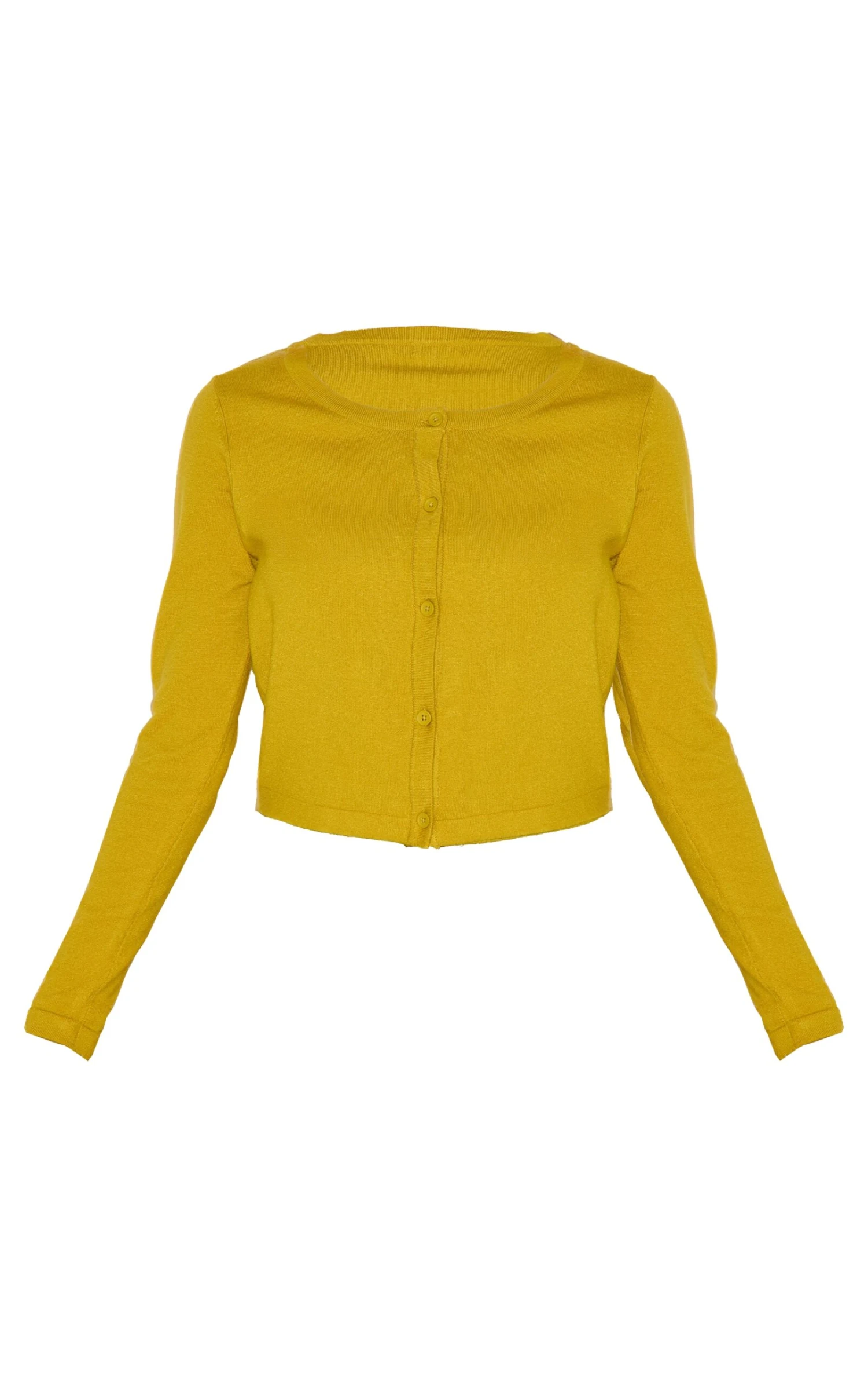 Prettylittlething Olive Basic Fine Knit Button Up Cardigan 5 Prettylittlething Olive Basic Fine Knit Button Up Cardigan - Image 5