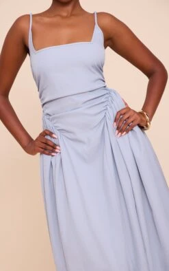 Prettylittlething Light Blue Woven Ruched Strappy Maxi Dress -Pretty Little Thing Shop 7ee167dbac0ee2999f48a451e4b116fa3baa8d8f CNN7856 4 light blue woven ruched strappy maxi dress