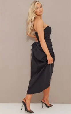 Prettylittlething Black Woven Bandeau V Bar Gathered Hip Midi Dress -Pretty Little Thing Shop 7fbc82748820b1b0ed81d4ed81f9fa23e2690614 cmv5293 3