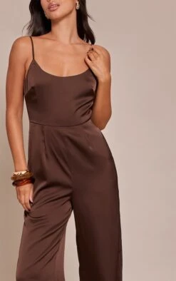 Prettylittlething Chocolate Satin Scoop Neck Straight Leg Jumpsuit 8 Prettylittlething Chocolate Satin Scoop Neck Straight Leg Jumpsuit -Pretty Little Thing Shop 800e3e8fd40c9675d9cb57089455b818e2d45f00 CNO3069 4 chocolate satin scoop neck straight leg jumpsuit