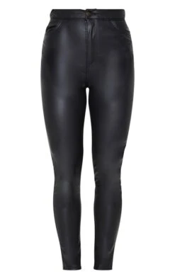 Black Button Up PU Skinny Pants -Pretty Little Thing Shop 807676bcae100fa1a9a8180e0e17bbc5403bb061 clv0963 5
