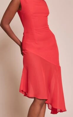 Prettylittlething Red Chiffon Boat Neck Asymmetric Midi Dress -Pretty Little Thing Shop 807f9bd304d9060afb9aee8715c1537165052c88 CNO3195 4 red chiffon boat neck asymmetric midi dress